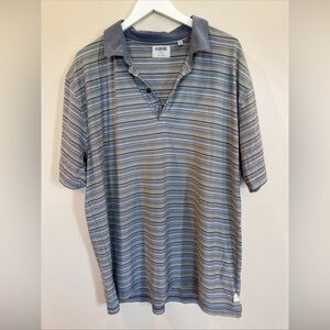 Linksoul Golf Men’s Premium Striped Polo Shirt XXL Tempus Fugit Luxury Cotton
